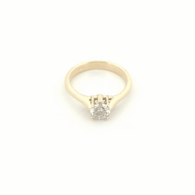 Anillo solitario catedral con 4 uñas