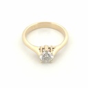 Anillo solitario catedral con 4 uñas