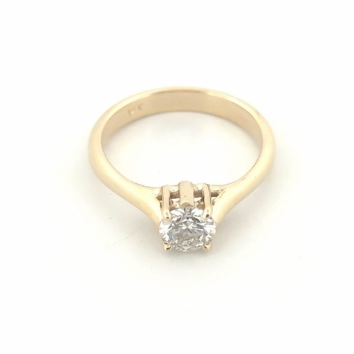 Anillo solitario catedral con 4 uñas